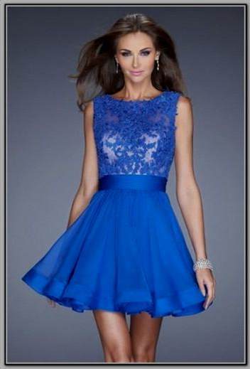 short royal blue prom dresses 2018/2019 - B2B Fashion