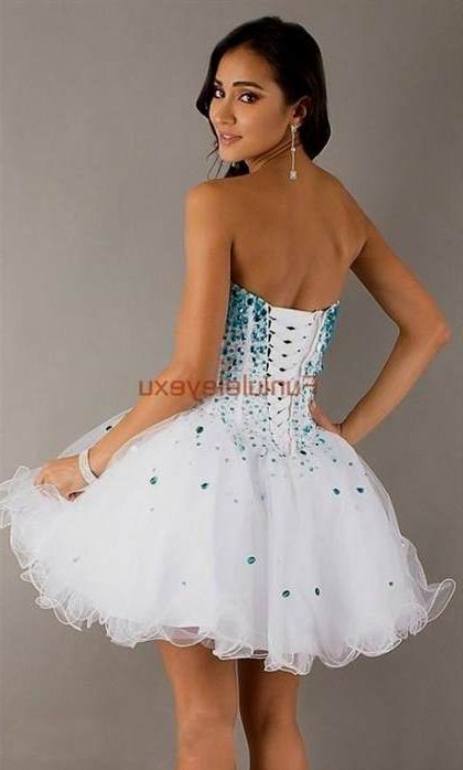 short white and blue prom dresses 2018-2019