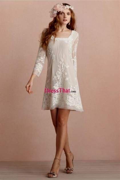 short white dress with sleeves 2018/2019