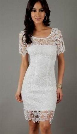 short white dresses with thick straps 2018/2019
