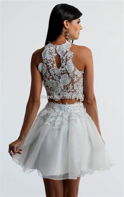 short white lace prom dresses 2018-2019