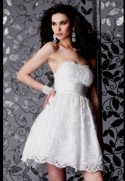 short white lace prom dresses 2018-2019