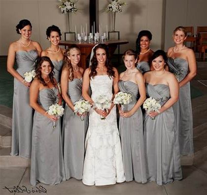 silver bridesmaid dresses 2018-2019