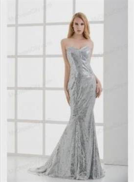 silver sequin mermaid prom dress 2018/2019