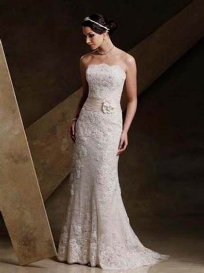 simple lace wedding gown 2018-2019