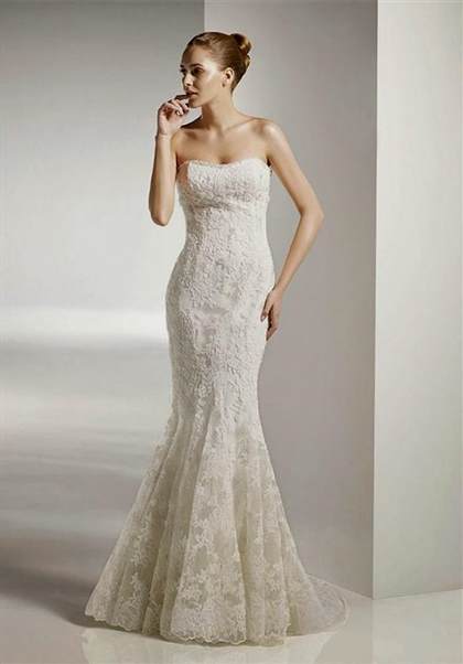 simple lace wedding gown 2018-2019