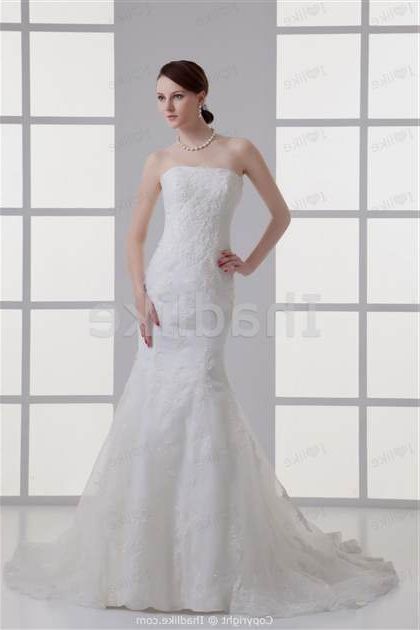 strapless mermaid lace wedding dresses 2018-2019