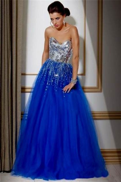 strapless royal blue prom dresses 2018/2019