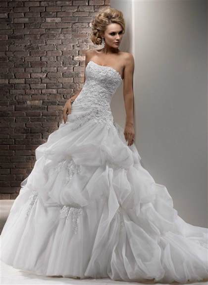 strapless wedding dresses ball gown with diamonds 2018/2019