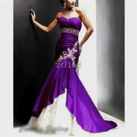 strapless wedding dresses with purple 2018/2019