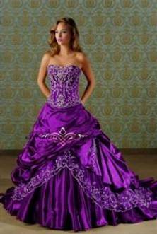 strapless wedding dresses with purple 2018/2019