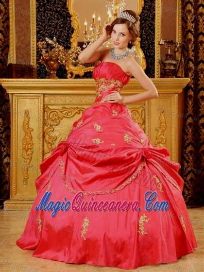 sweet 16 dresses red and gold 2018-2019