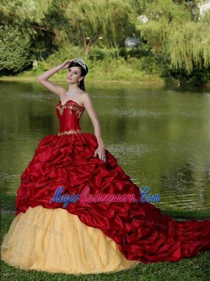 sweet 16 dresses red and gold 2018-2019