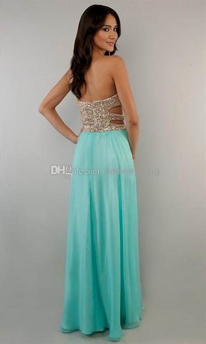 teal and gold prom dress 2018/2019