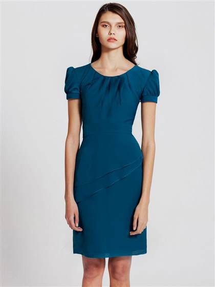 teal dresses with sleeves 2018/2019