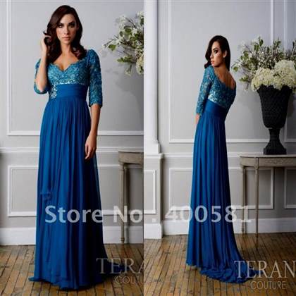 teal dresses with sleeves 2018/2019