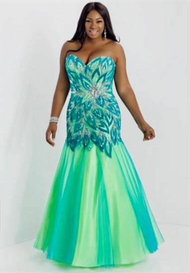 teal mermaid prom dresses 2018/2019
