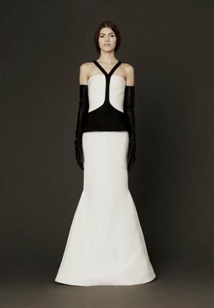 vera wang black and white wedding dress 2018/2019