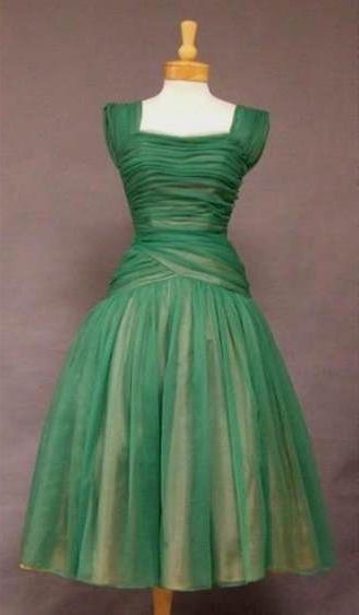 vintage green cocktail dress 2018/2019