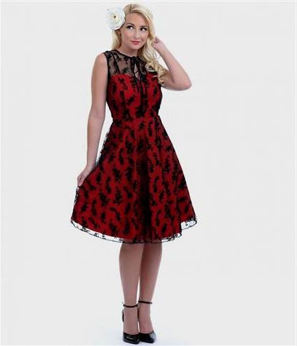 vintage red and black lace dress 2018-2019