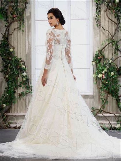 wedding dresses with lace sleeves 2018/2019