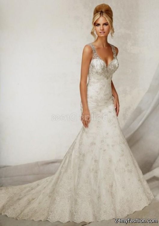 wedding dresses with lace straps 2018-2019
