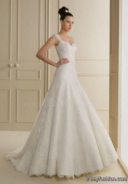 wedding dresses with lace straps 2018-2019