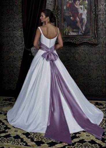 white and light purple wedding dress 2018/2019