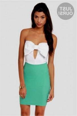 white and mint dress 2018/2019