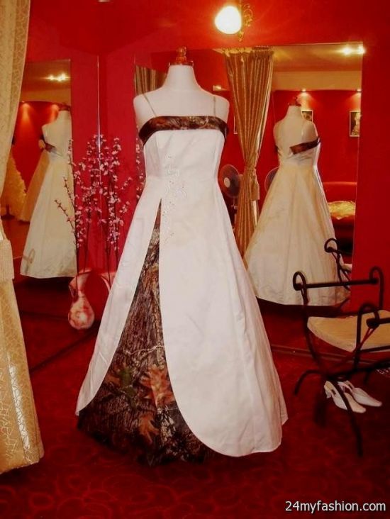 white and orange wedding dresses 2018-2019