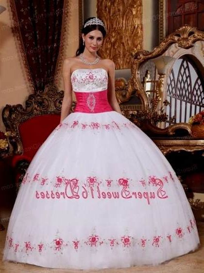 white and pink sweet 16 dresses 2018/2019