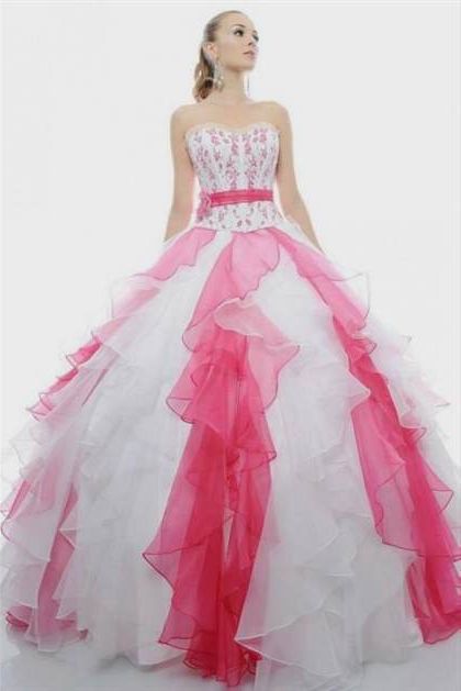white and pink sweet 16 dresses 2018/2019