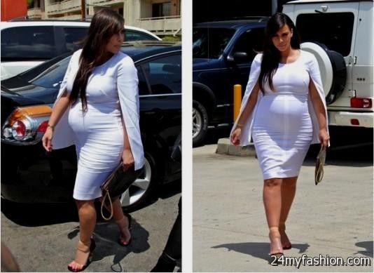 white fitted maternity dress 2018-2019