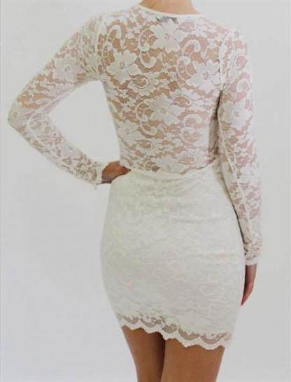 white lace bodycon dress 2018-2019