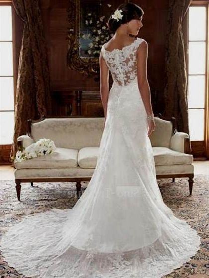 white lace wedding dress 2018/2019