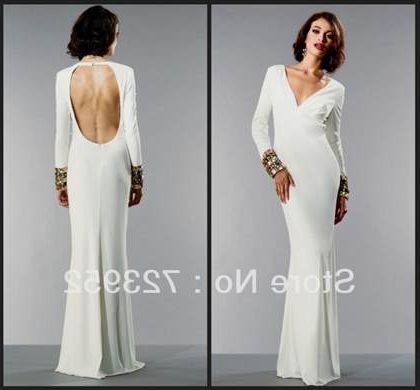 white maxi dresses with sleeves 2018/2019