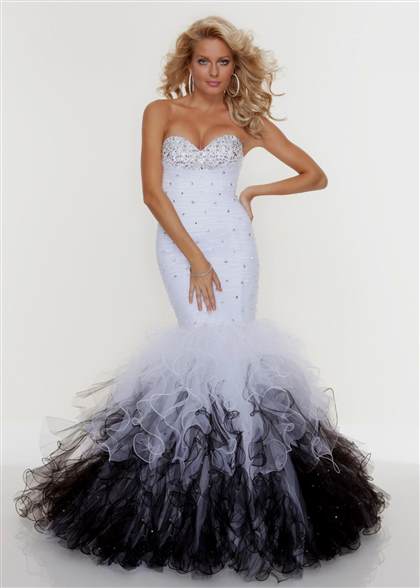 white mermaid prom dresses 2018-2019