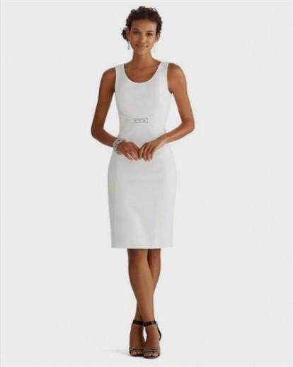 white sleeveless sheath dress 2018/2019
