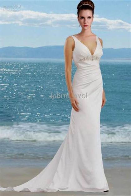 white sundress beach wedding 2018/2019
