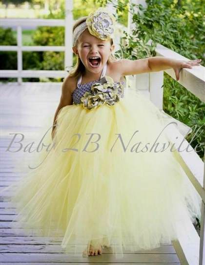 yellow and grey flower girl dresses 2018-2019