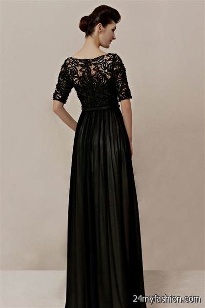 black prom dresses with sleeves review