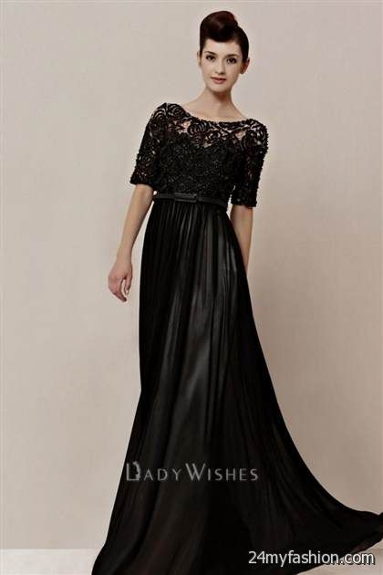 black prom dresses with sleeves review