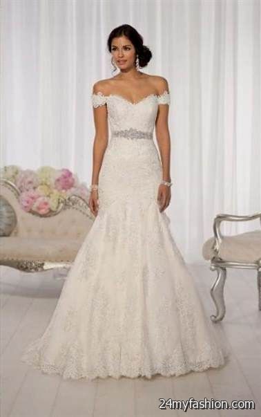 fit and flare lace wedding dress with bling review