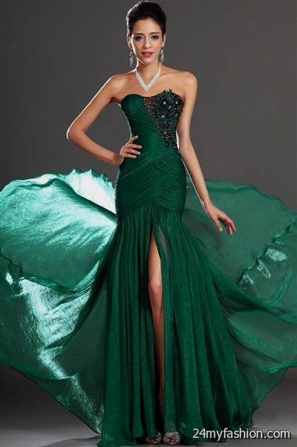 green mermaid prom dress review