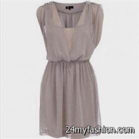 grey chiffon dress