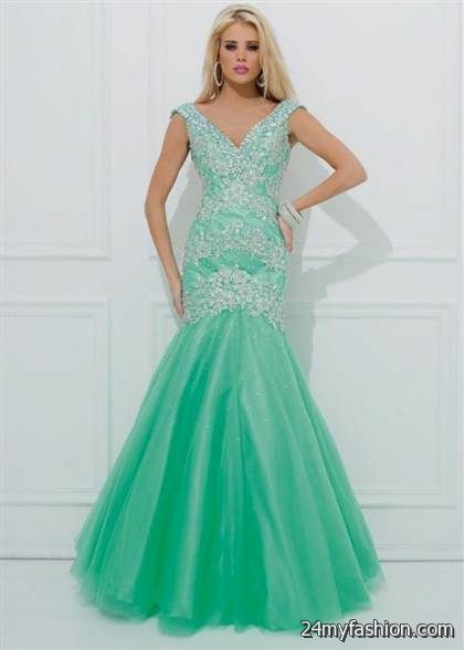 mint green mermaid prom dresses review