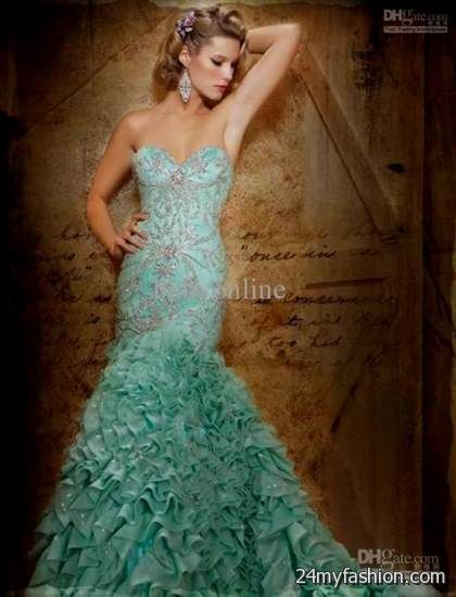 mint green mermaid prom dresses review