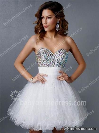 prom dresses short white review