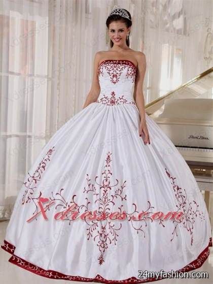 red and white ball gowns review