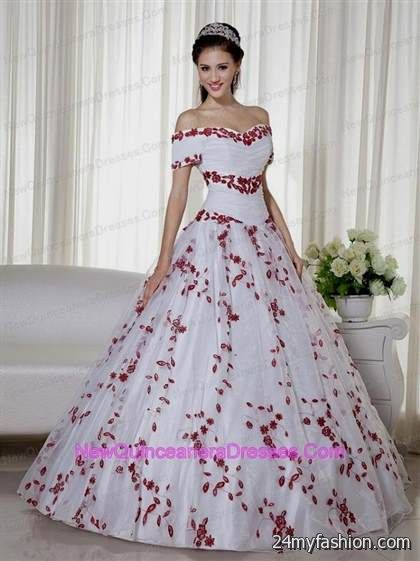 red and white ball gowns review